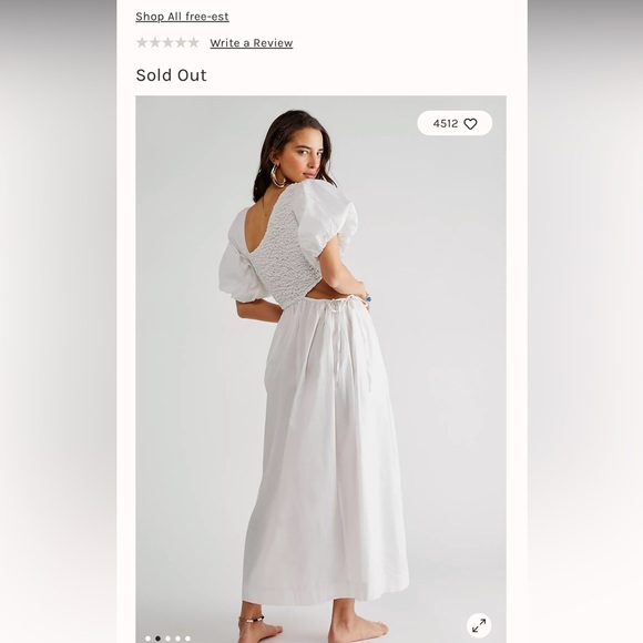 FREE PEOPLE Kalina Midi Dress Endless Summer Size extraSmall - Picture 2 of 4